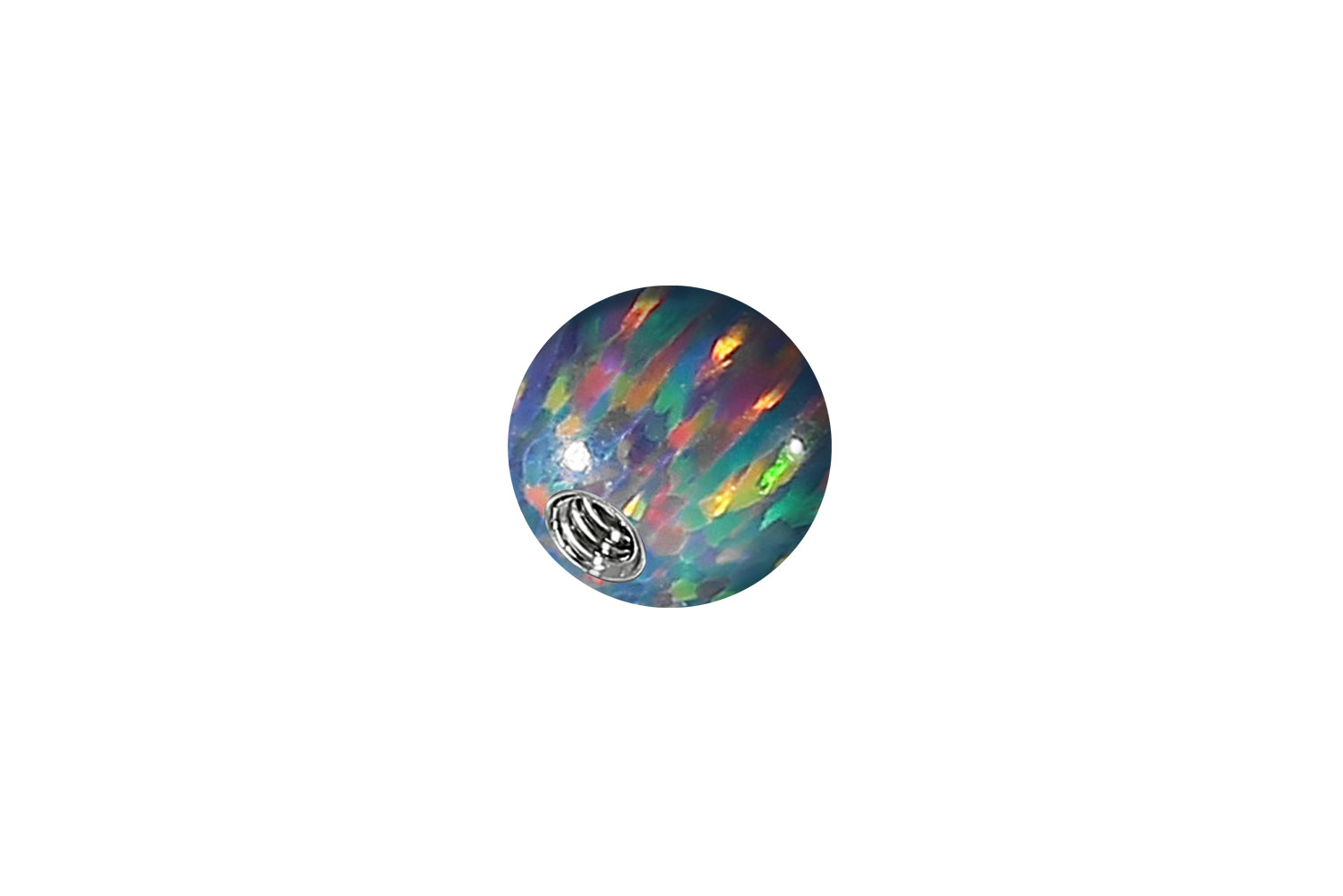 Synthetischer Opal Schraubkugel mit Chirurgenstahl-Gewinde
